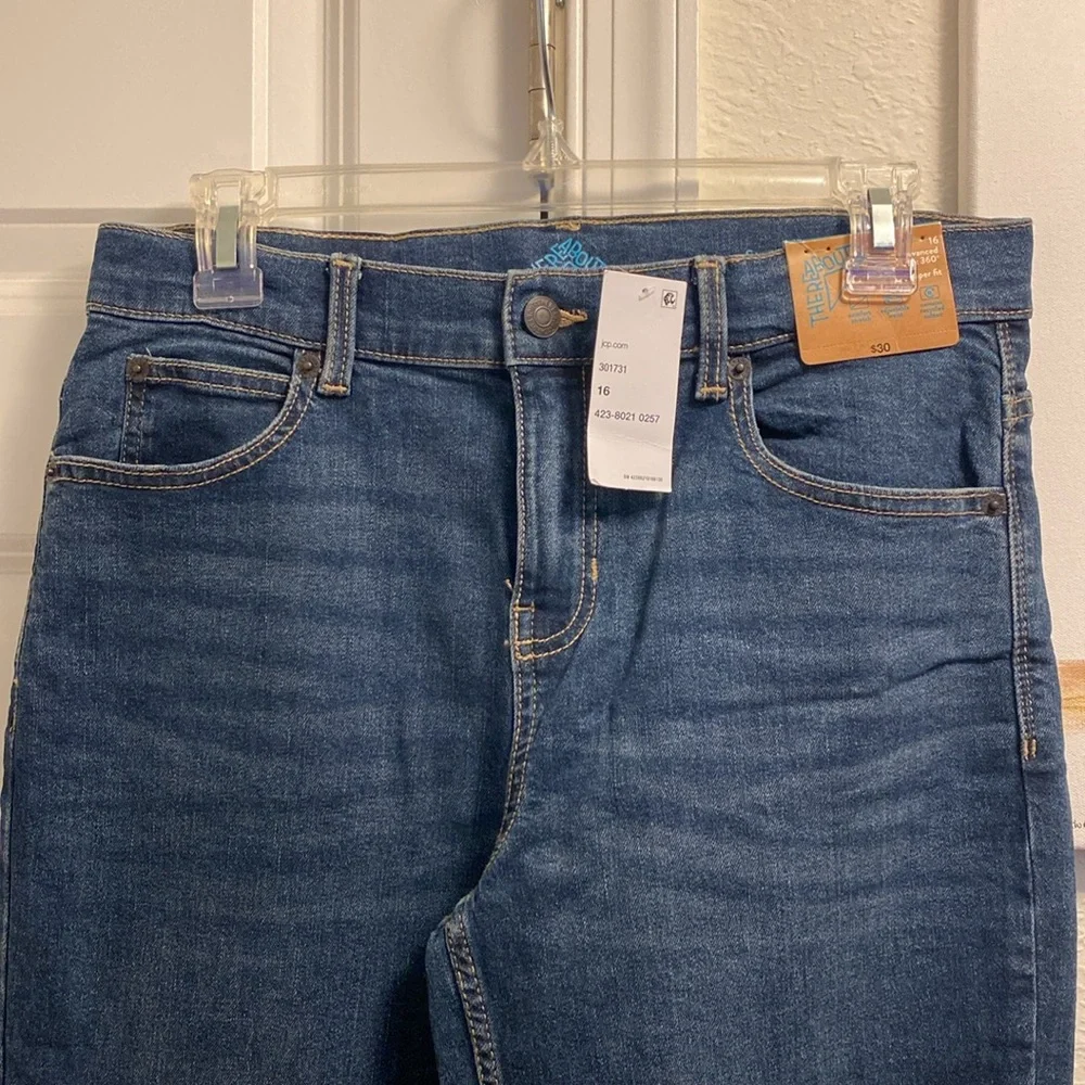 NWT-ThereAbouts Slim Taper Jeans Size 16 Adjustment waist - Picture 3 of 4